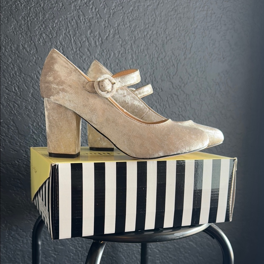 Chase + Chloe Velvet Heels